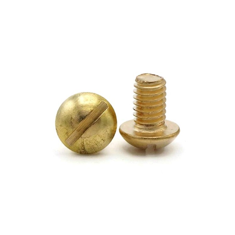 Brass Slotted Round Head Machine Screws #6-32 x 9/16" Qty