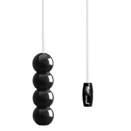 sleeklight Light Pull Cord with Bead Style Handle in a choice of Black, Silver and Gold. Ice white Cord (Jet Black)