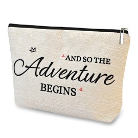 DJOLY Bridal Shower Gifts for Bride To Be 2025 Makeup Bag, Bridal Shower Decorations, Wedding Engagement Gifts Bachelorette Party Accessories for Women, Small Cosmetic Travel Zipper Pouch