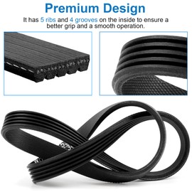 Upgraded WH01X27538 Washer Drive Belt Compatible with GE, Hotpoint Washing Machines Belt Replacement w/Instruction 290D1101P005, AP6328256, PS12299369, 4587903 10-Year Warranty