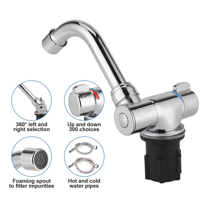 Caravan Tap, G1/2 Inch Thread Tap, 360 Rotation Adjustable Hot