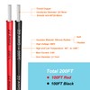 22awg Silicone Electrical Wire Cable 200ft [Black 100ft Red 100ft]