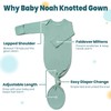 Newborn Baby Knotted Gown, Super Soft Silky Infant Long Sleeve