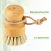 SUBEKYU Bamboo Dish Scrub Brushes for Kitchen, Wooden Cleaning Scrubbers