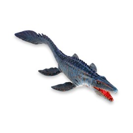 Mosasaurus Dinosaur Figure Toy, 13 Inches, Blue Color, Posable Jaw, Birthday Animal Toys