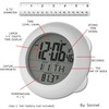KEN-TECH Sonnet Shower Clock for Bathroom and Kitchen - Large