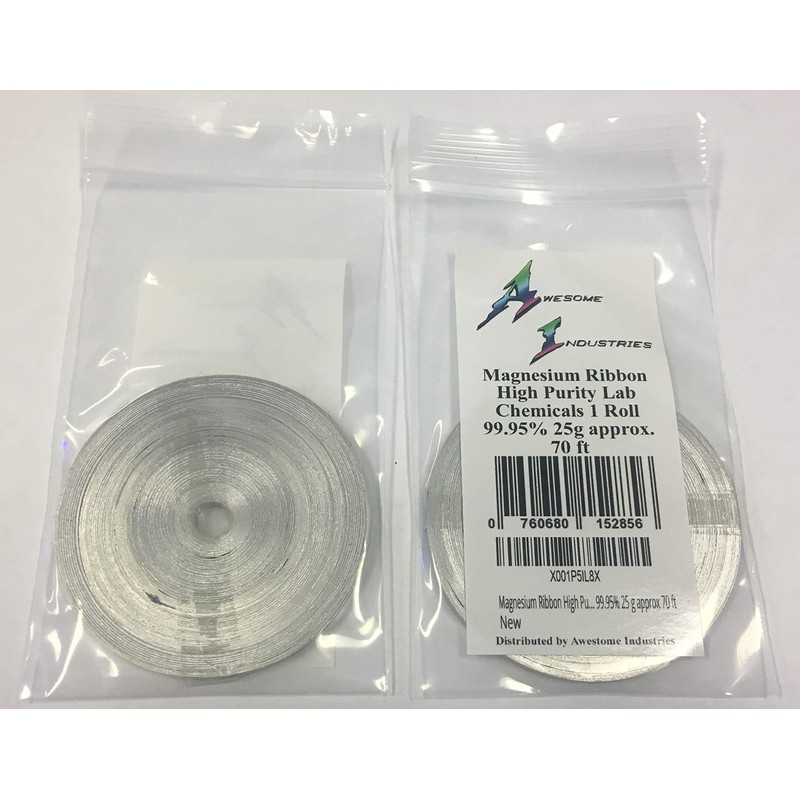 Magnesium Ribbon High Purity Lab Chemicals 1 Rolls 99.95% 25