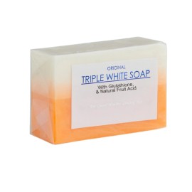 Jabón Triple Blanco Original con Placenta, Glutatión, 150g, 2 Barras