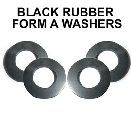 TERF® M5 Black Rubber Flat Washer M5 / 5mm ID (Hole) x 10mm OD x 1mm Thickness Flat Rubber Washers - Pack of 20