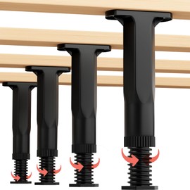 6 Pcs Adjustable Height Bed Support Legs 7.9-15 inch, Bed Frame Center Support Legs for Bed Frame/Bed Center Slat, Bed Support Reinforcement Parts Bed Slats Support Leg Bed Replacement Legs