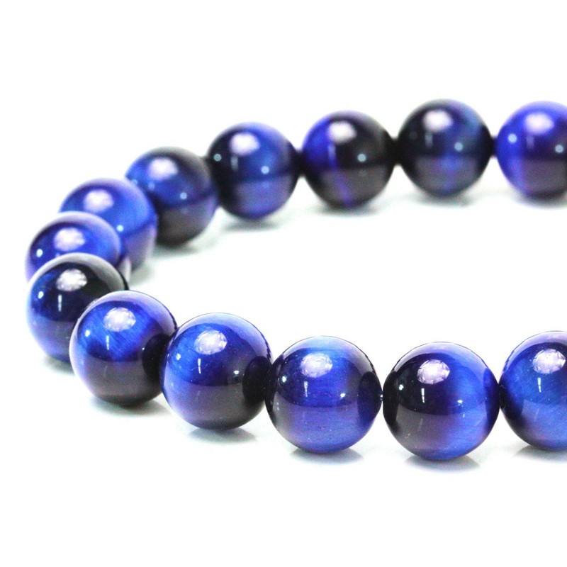 Happy Bomb Indigo Blue Tiger Eye, Large, 0.4 inches (10
