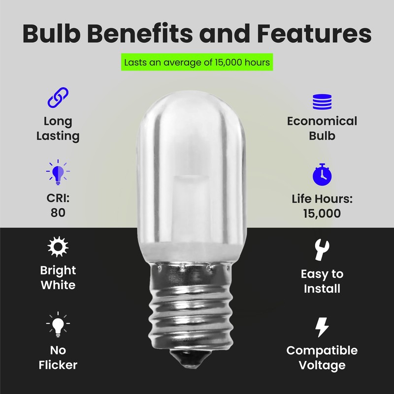 Feit Electric T7 LED Light Bulb, 15W Equivalent, 1.5W, 80