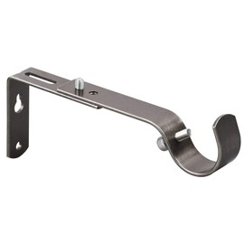 Soporte de barra de cortina ajustable o soporte para barra – para barras de 7/8 o 1 pulgada (plata antigua, juego de 4)