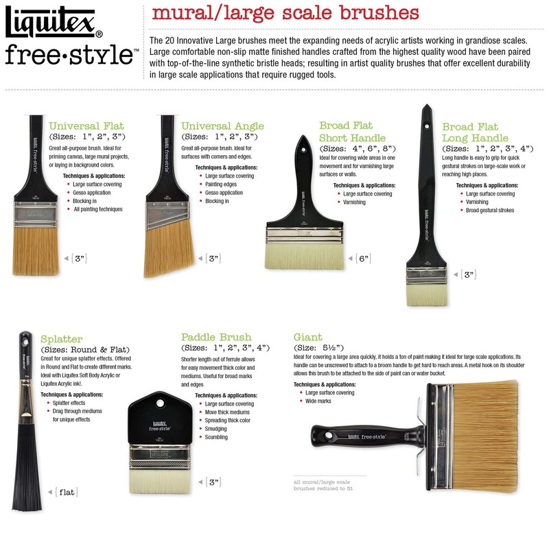Liquitex Professional Freestyle Large Scale Brush, Universal Angle 2-inch