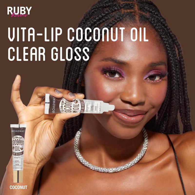 Ruby Kisses Broadway Vita-Lip Clear Lip Gloss (Coconut Oil 6