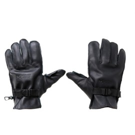 M MCGUIRE GEAR GI Style D-3A Flexor Leather Black Gloves, Heavy Duty Airsoft, Mechanic, Construction & Safety Work Gloves (Large)