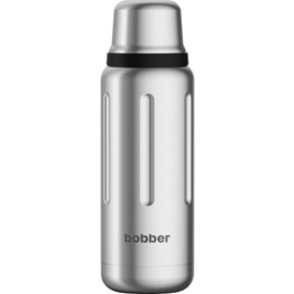 BOBBER 26 oz Stainless Steel Travel Thermos for Hot Drinks – Dishwasher Safe Metal Water Bottle with Cup Lid for Men, Hiking, Travel – Keeps Hot for 36 Hours – BPA-Free, Vacuum Insulated (Matte)