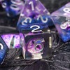 Cusdie 7-Die DND Dice, Polyhedral Dice Set Filled with Eyeball,