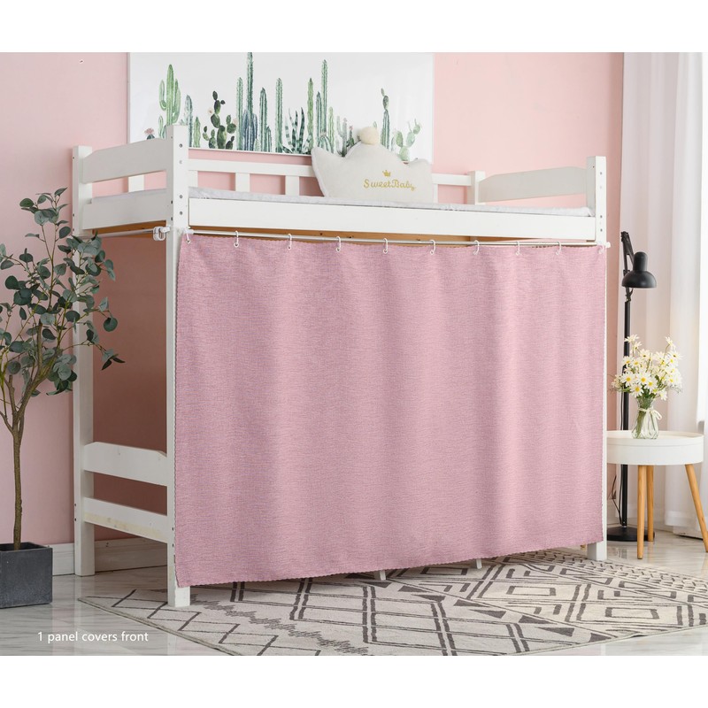 Teanea Solid Bottom Bunk Bed Blackout Curtains Privacy Cloth Single