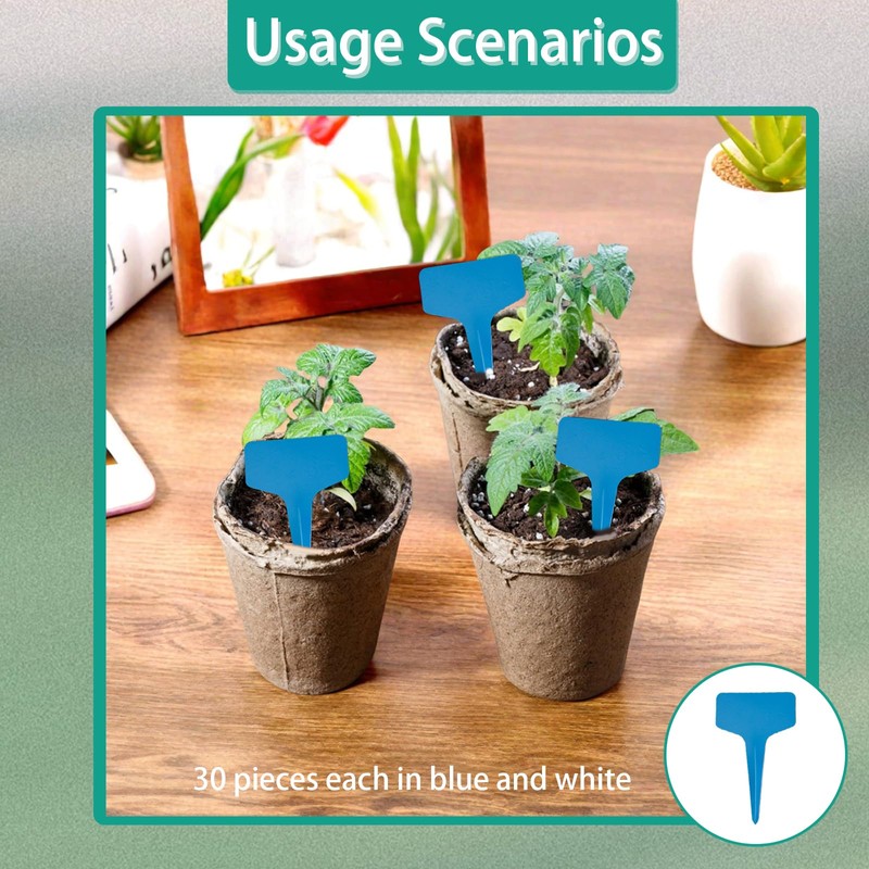 Pack of 60 Plant Signs, Plant Signs, Weatherproof, 6 x