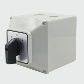 1 pcs Changeover Switch Rotary switch LW26-63/4 Rotary Dual Power Switch Cam Switch 3 position 16 Terminals with Install Waterproof Box 380V 63A