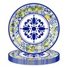 ZRLABL Lemon Floral Disposable Paper Plates, 40 Pack, 9 Inch