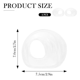 ZJIVQO 2Pairs Silicone Gel Heel Pads, Heel Spur Insert Cushion, Foot Comfort Pads, Silicone Heel Protector for Women & Men