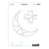 Bartl 102545 English Version Mini Wooden Puzzle Cross or Moon