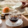 FYUEROPA Glass Coffee Cup Set with Saucer Tempered Glass, for