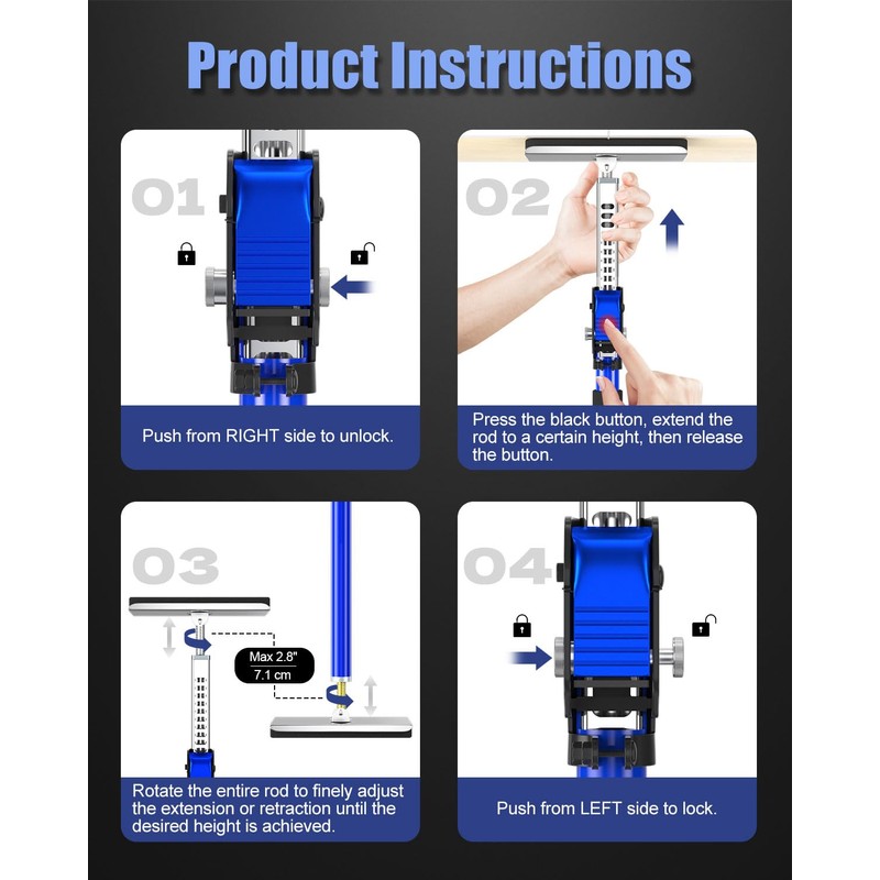 XINQIAO Cabinet Jacks for Installing Cabinets, Heavy Duty Third Hand