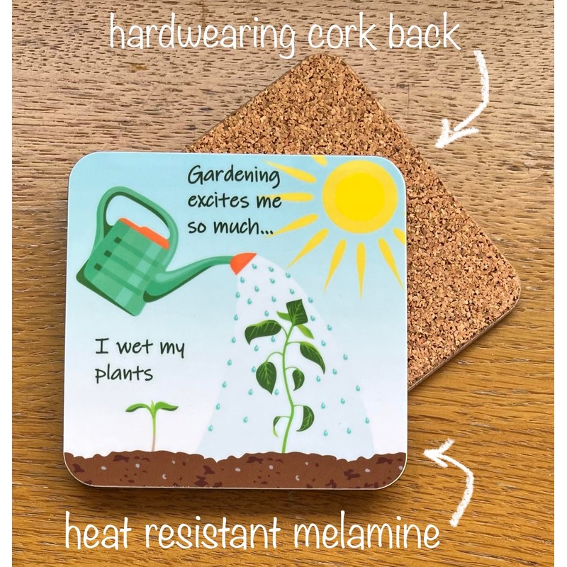 HoorayUK Novelty Coaster - Fun Gardening Design - Unique Gift