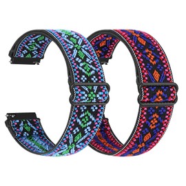 【TumpCez】Elastic Nylon Watch Band Strap 16mm, 18mm, 19mm, 20mm, 22mm, 24mm Watch Band Stretchable Quick Release Adjustable Watch Replacement Strap