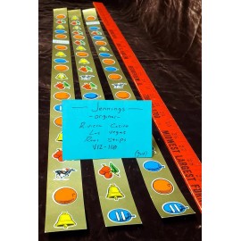 ORIGINAL JENNINGS V12-110  REEL STRIPS RIVIRIA ANTIQUE SLOT MACHINE REEL STRIPS
