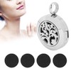 Aromatherapy Locket Diffuser Pendant Tree Shape Stainless Steel Hollow Essential