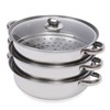 FIPINIXK Three-Layer Steamer Pot for Cooking Multipurpose Vegetable Steamer Stainless