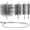 Nuenen Fireplace Cleaning Set, Stove Pipe Brush Made of Steel