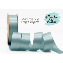 LASOIE-Satin Ribbon-Ribbon for Gift Wrapping,Ribbons for Crafts,Ribbon Bows for Hair,Birthday Party Decorations,Wedding Invitation,Decorative Ribbons for Crafts Christmas-Powder Blue 25mm-1 Inches