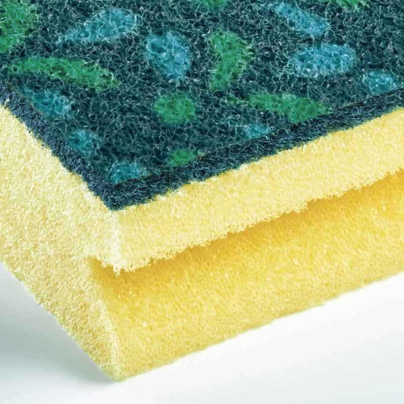 Spontex Mosaic Cleaning Sponge with Anti-Lint Technology and Practical Handle