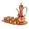 Vintage Coffee Pot Set Retro Metal Pot Tray Set Waterproof