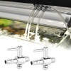 10pcs Fish Tank Flows Control Valve, Stainless Steel Aquarium Oxygen