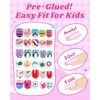 3-6 Years Kids Press on Nails, 48 Pieces (2 Packs)