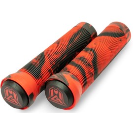 Madd Gear MGP Swirls Grind Grips inc Bar Ends (Pair) (Red/Black)