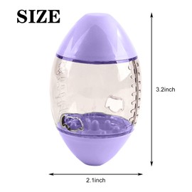 ALI2 Bearded Dragon Feeder Toy Rugby Shape, Reptile Interactive Enrichment Toy for Lizard, Gecko and Small Animals