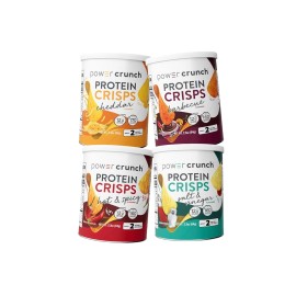 Power Crunch Protein CRISPS Variety Pack, Cheddar, Salt & Vinegar, BBQ, Hot...