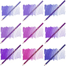 ZZWUAPT Purple Colored Pencils,Oil Based Wooden Colored Pencil Set for Adults Coloring Books Drawing Sketching Art Supplies 24 Color