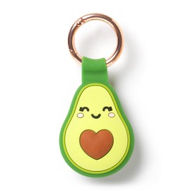 Legami Keychain for AirTag 3.8 x 5 cm, Silicone and Metal Heart Design Personalize Your Device Protects Without Affecting the Signal Unisex Adult Avocado Taglia