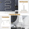 COSTWAY Heated Towel Warmer, Freestanding & Wall-Mounted 5-Bar Drying Rack