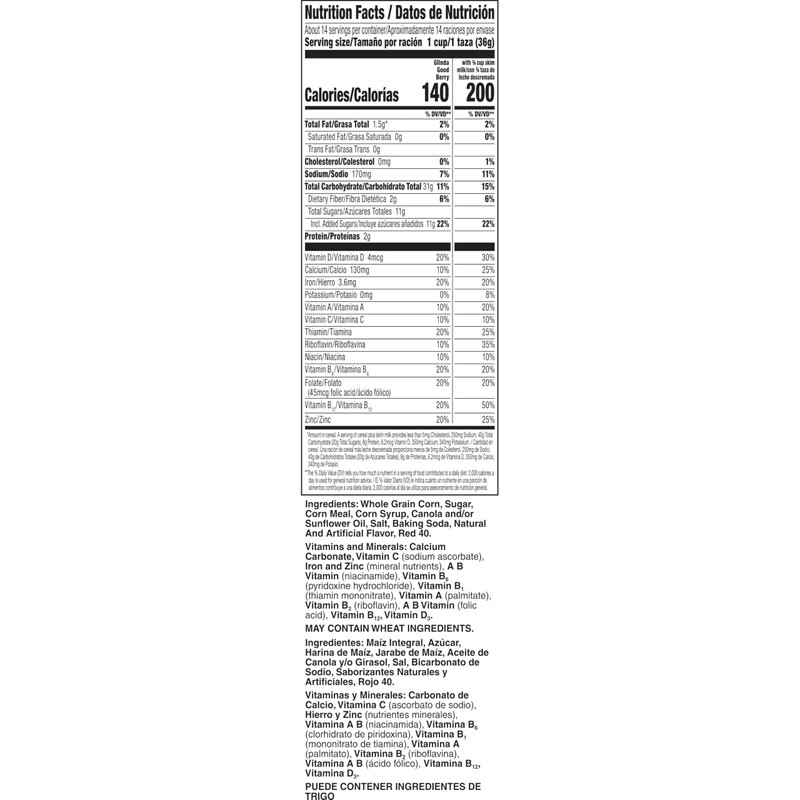 General Mills Wicked Glinda Good Berry Breakfast Cereal Family Size,