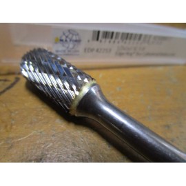 MA Ford 1/2" x 1" 1/4" Shank Dia SC Cylindrical - Ball Nosed Double Cut Carbide Burr