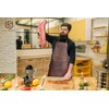 Dark Brown Full Grain Leather Apron Butcher Apron -Cook Apron